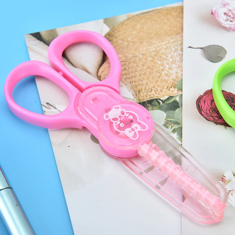 DIY милые каwaii пластиковые ножницы для резчик бумаги; Скрапбукинг Детские офисные школьные принадлежности корейский Канцелярские студент