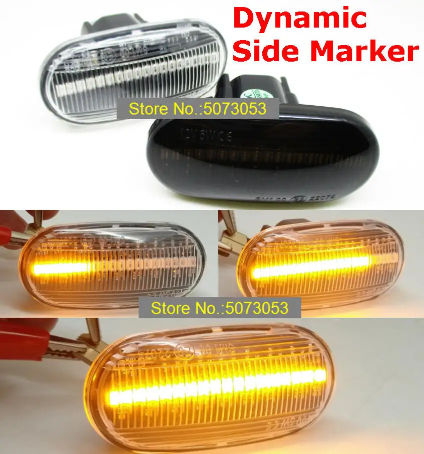 

2PCS Led Dynamic Side Marker Turn Signal Light Sequential Blinker Light For HONDA Civic Acura Del Sol Integra S2000