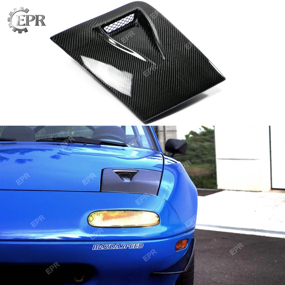 

For Mazda MX5 NA MK1 Miata LHS (1pcs) Vented Carbon Headlight Cover Tuning Part Trim For Miata MK1 Carbon Fiber Air Intake Duct