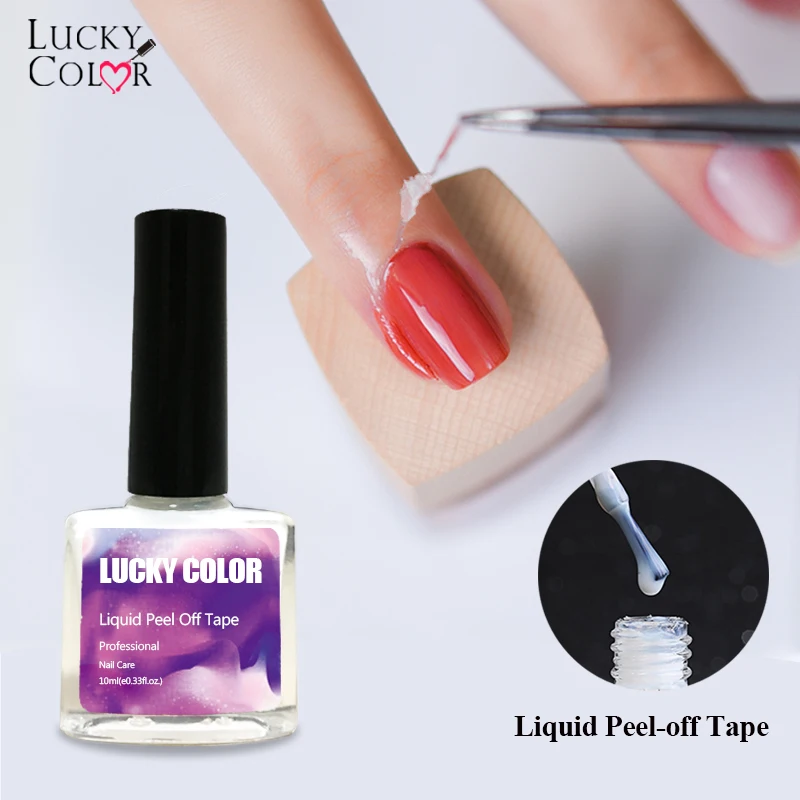 

10ML Peel Off Liquid Nail Art White Tape Nail Cuticle Guard Protection Odor-free Easy Clean Latex Nail Art Finger Skin Care Tool