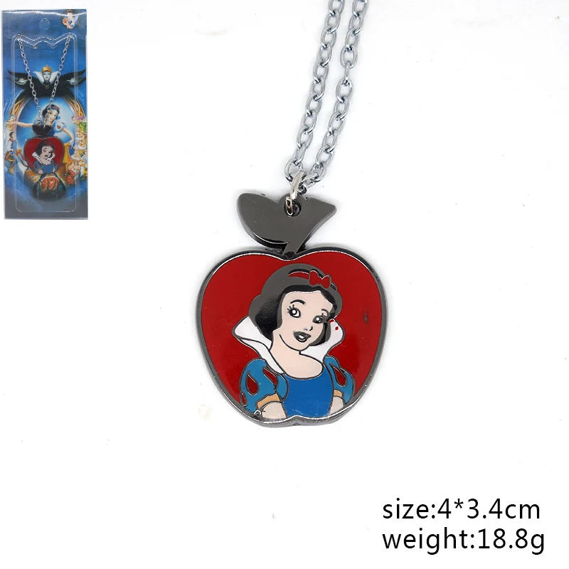 Anime Snow White Necklace Schneewittchen Apple Cartoon Symbol Metal Pendant Chain Ornament Cosplay Collection Women Jewelry Gift | Украшения