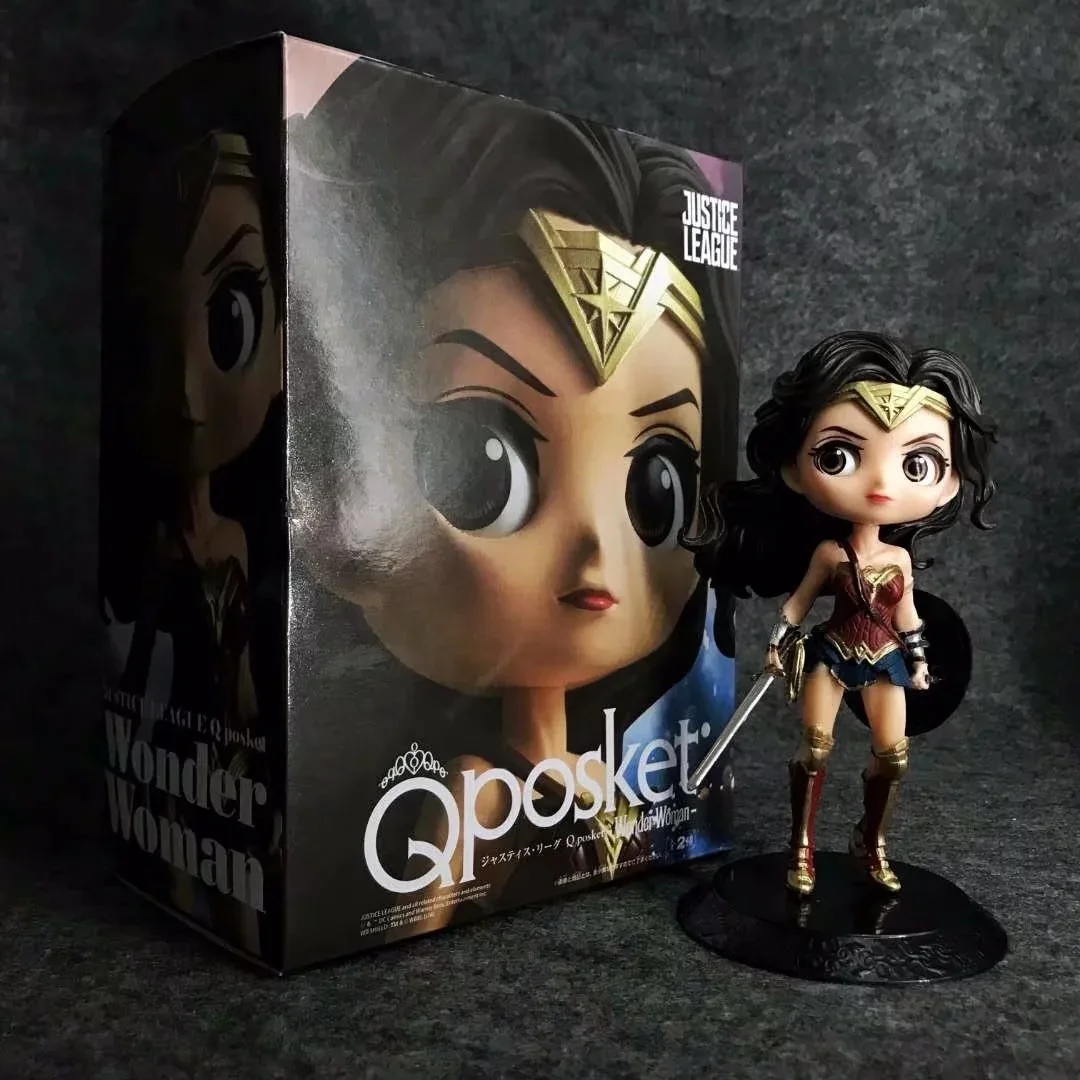 1pc Q version Big Eyes Wonder Woman Action Figure Model Toy PVC 14cm Figure Toys Statue Collection Gifts For Children 2 Colors