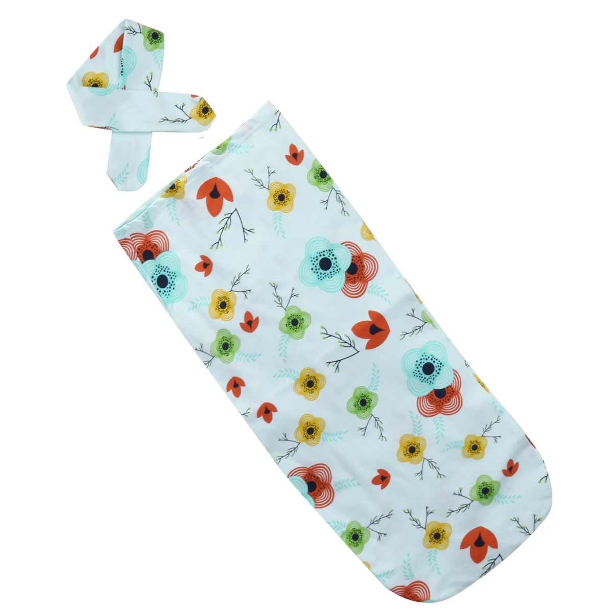 Beli 2 Pcs Set Baru Lahir Busana Bayi Muslin Membedung Selimut Bayi Tidur Membedung Wrap Headband spesifikasi 2 Pcs Set Baru Lahir Busana Bayi Muslin Membedung Selimut Bayi Tidur Membedung Wrap Headband