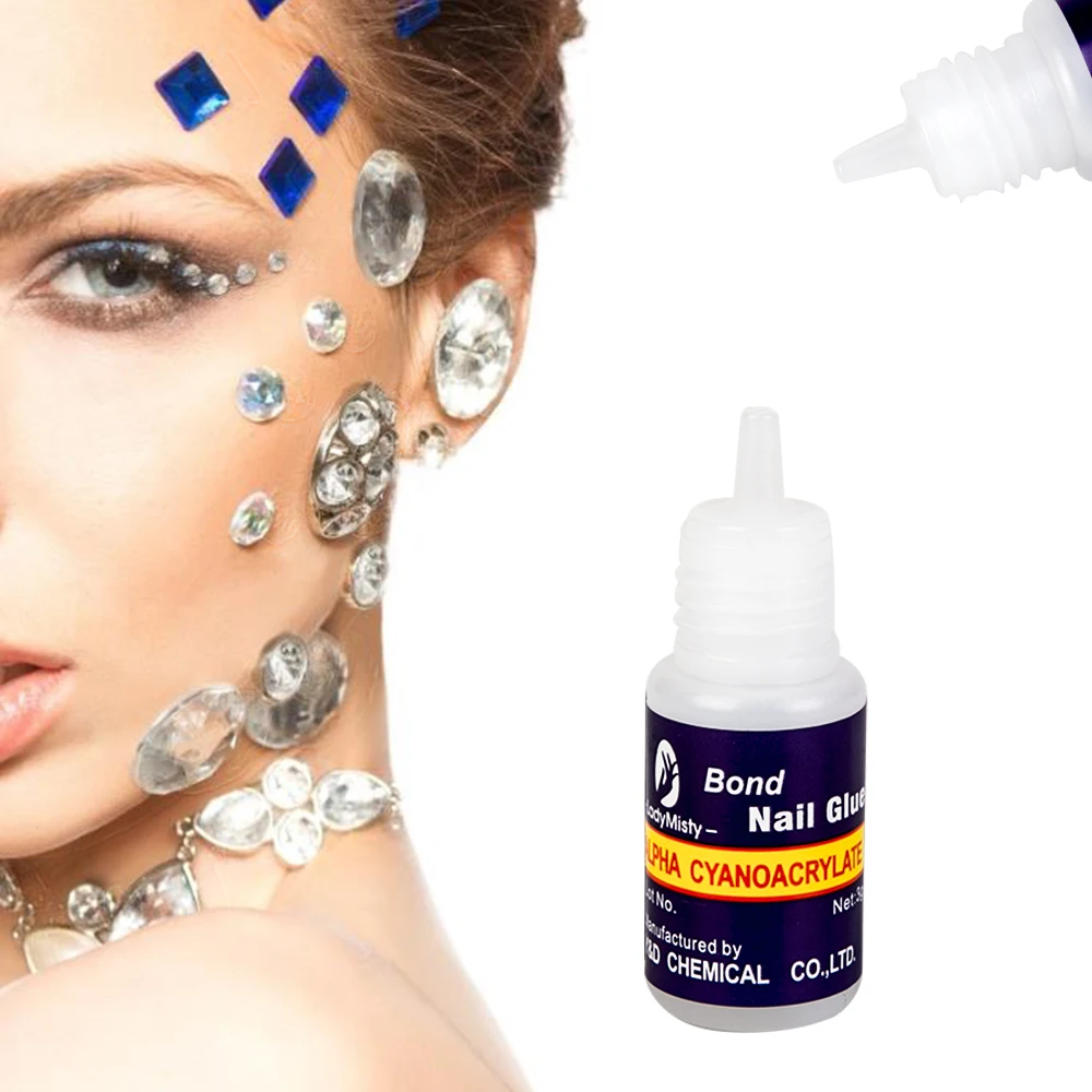 

Adhesive Nail Glue for Fake Nails Mini Beauty Nail Glue Fast-Drying for UV Acrylic Manicure Rhinestones Nail Stickers Tools