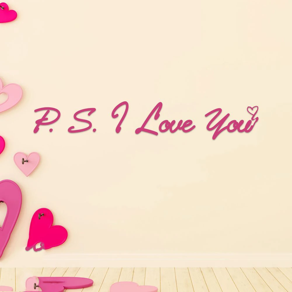 P.S. I Love You PS Vinyl Wall Decal Stickerin Wall Stickers from Home