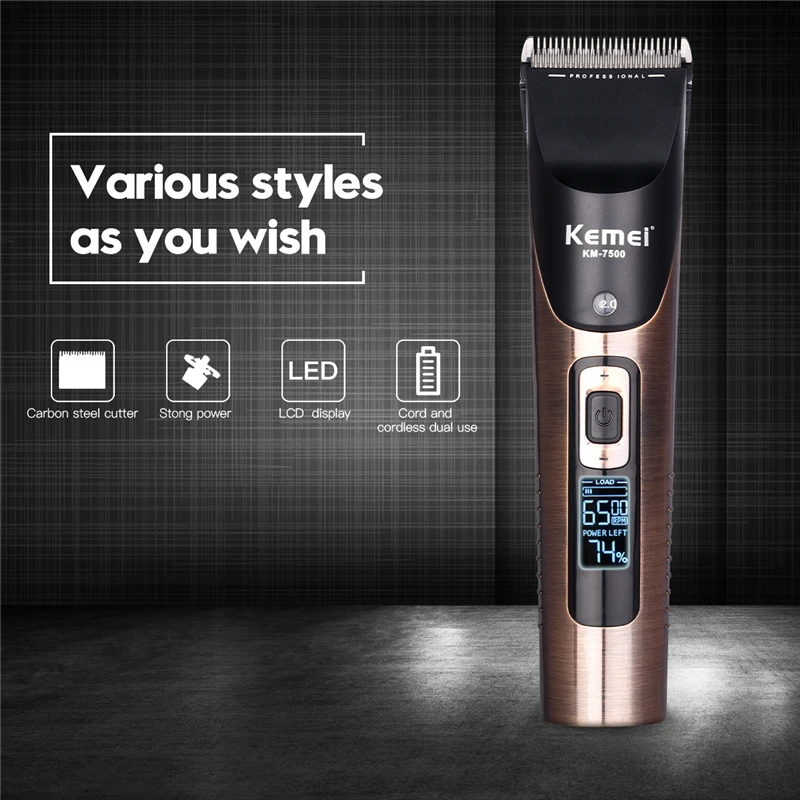 

Professional Electric Hair Clipper Rechargeable Hair Trimmer with Charging Base Hair Cutting Machine Styling Tool for Adult X46