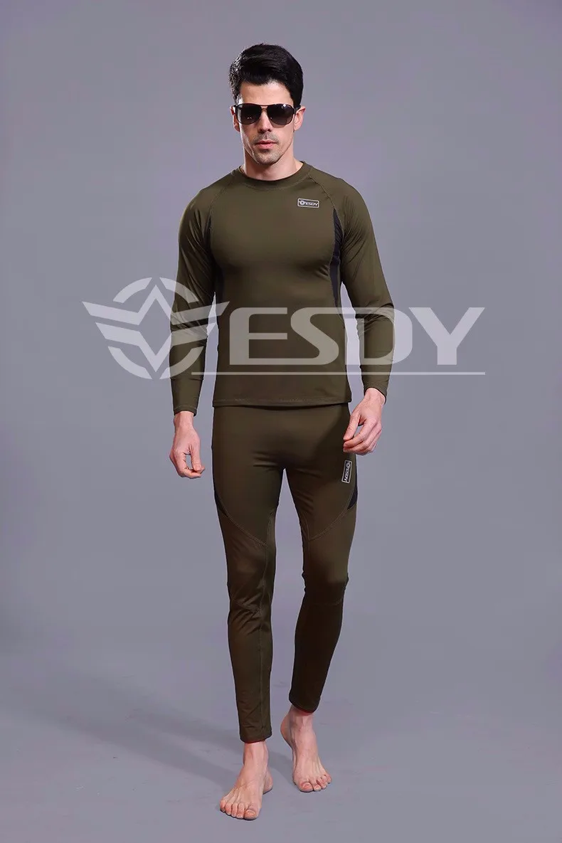winter new men thermal underwear sets compression fleece sweat quick drying thermo underwear men clothing Long Johns fleece long johns
