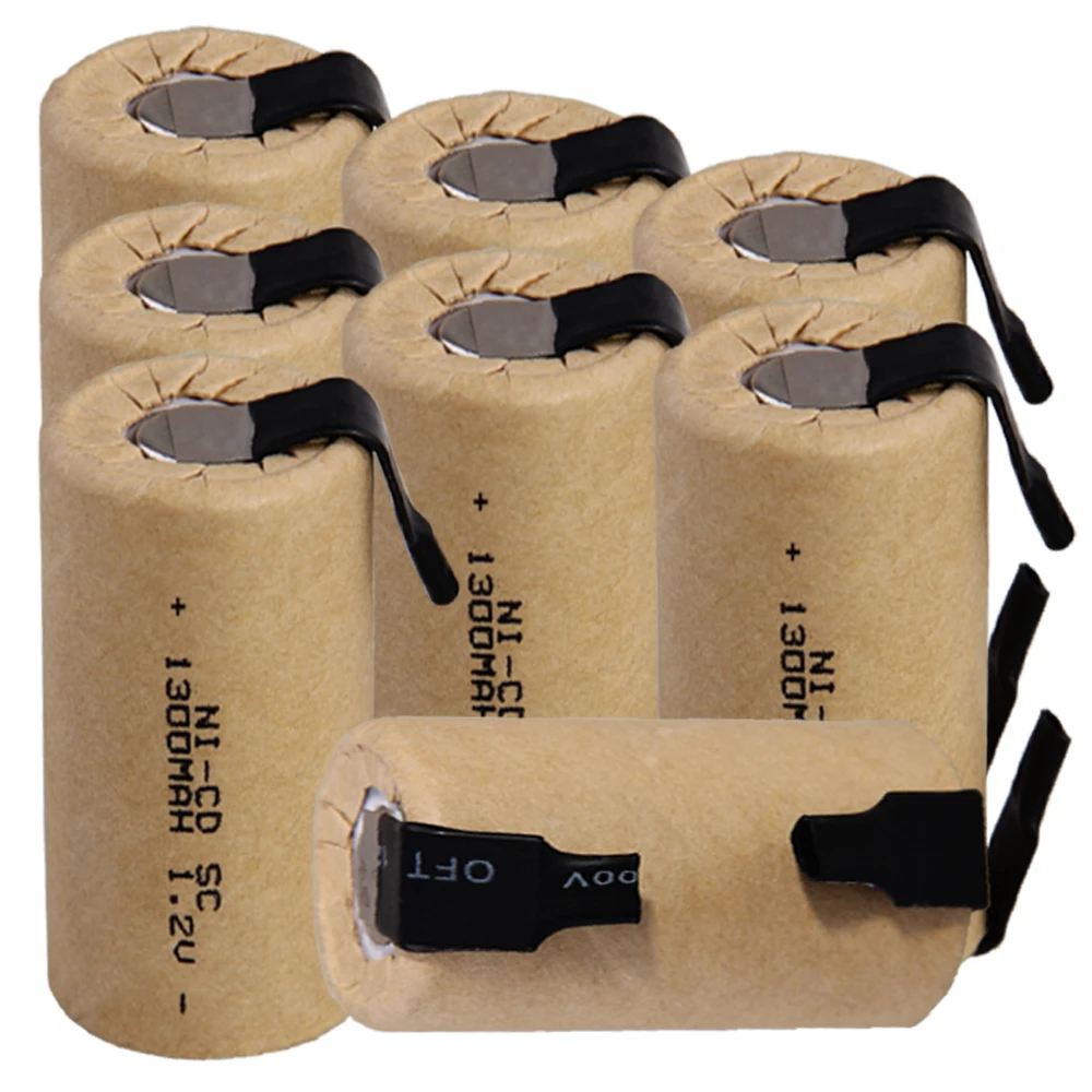 

Lowest price 8 piece SC battery 1.2v batteries rechargeable 1300mAh nicd battery for power tools akkumulator