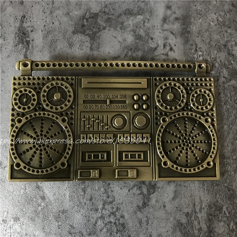 Bronze Radio Recorder Metal Belt Buckle Classic walkman music Buckles
