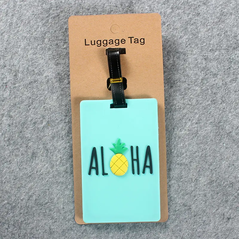 Travel Accessories Creative Pineapple Luggage Tag Silica Gel Suitcase ID Addres Holder Baggage Boarding Tags Portable Label