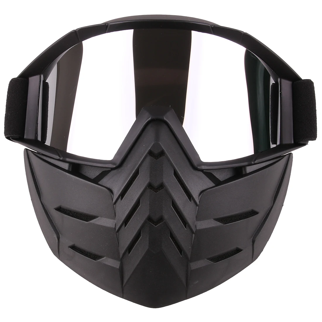 Airsoft Cool Tactical Mask Soft Bullet Dart Eye Protective Mirror Face Mask for Outdoor Paintball WG Shooting Protective Mask - Цвет: Серебристый