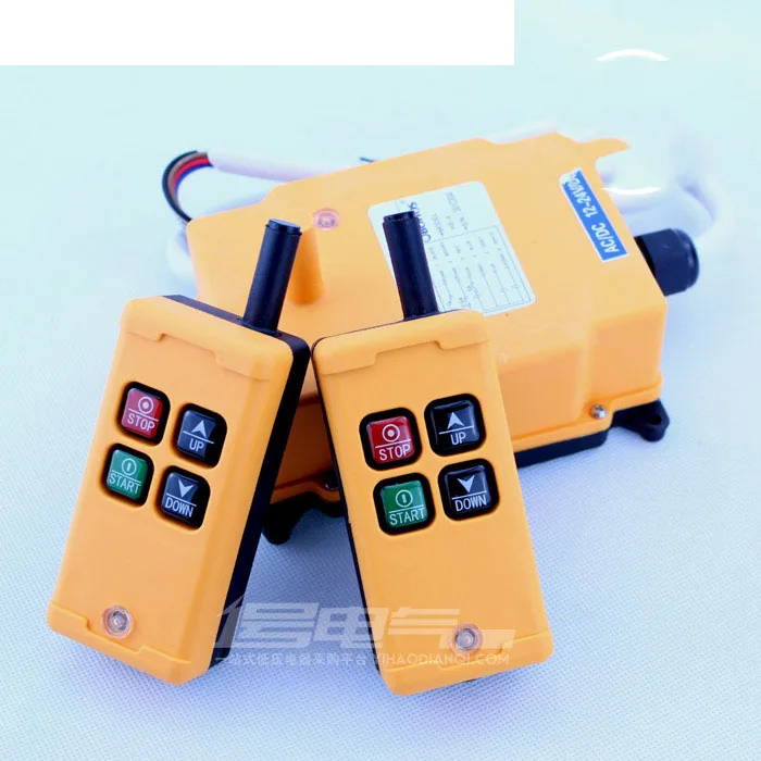 

DC 24V 24VDC HS-4 4 keys Control industrial Remote Controller 2 transmitter+1 receiver switch switches