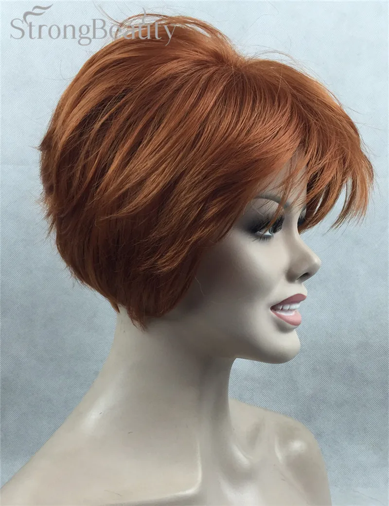 Сильный красивый синтетический парик женский короткий прямой парик стрижка женские волосы много цветов на выбор
