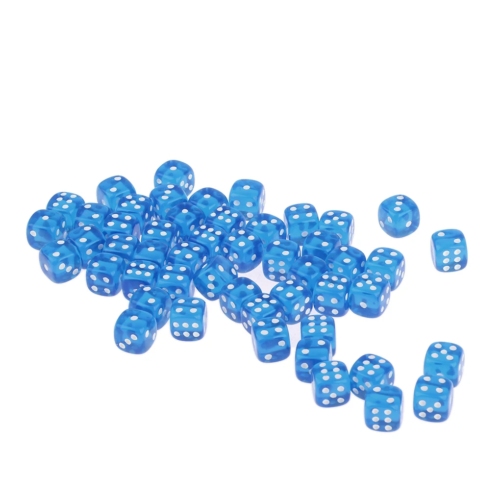 Perfeclan 50pack of Six Sided Dices D6 Dice for Dungeons & Dragons D&D RPG Board Games D6 Dice Set 12mm