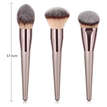 1 шт., большая кисть для пудры, макияж для красоты, натуральная щетина, основа, brochas maquillaje, цвета шампанского, золото, Кисть для макияжа, высокое качество