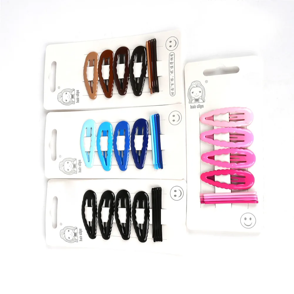 8pcs/set Girl Colorful Metal Lovely Mini Hairpin Hairclips Oval Cute Children Headdress Clips Small Hair Accessories |