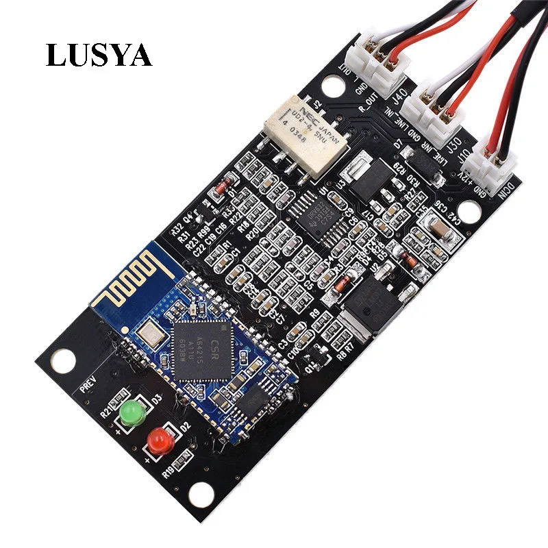 Lusya CSR64215 APT-X беспроводной Bluetooth 4,2 аудио стерео приемник 6-36 в A7-007