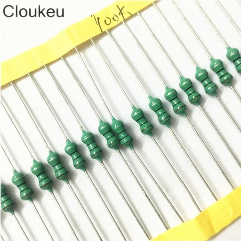 20Pcs 0410 10uH 100K Color Code Inductance Inductor 1/2w 10uH 100K 100