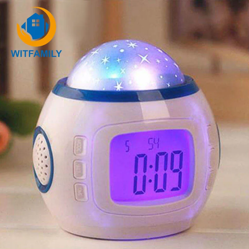 Projection Alarm Clock Bedside Personality Mute Electronic Despertador