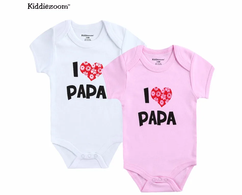 Детский комбинезон с надписью «I Love Papa Mama» для маленьких девочек и мальчиков, комплект одежды унисекс, Infantil, Roupas de bebe