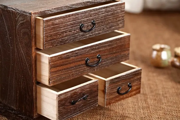 Japanese Antique Wooden 4 Drawer Cabinet Paulownia Wood Asian Traditional Furniture Living Room Small Storage Cabinet For Tea Japanese Antique Wooden 4 Drawer Cabinet Paulownia Wood Asian Traditional Furniture Living Room Small Storage Cabinet For Tea