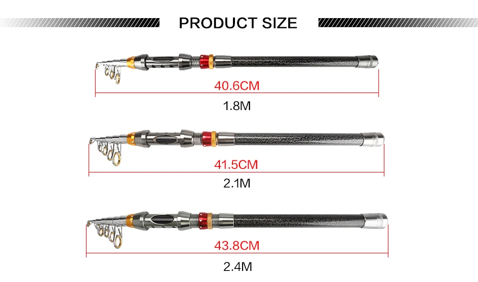 DAGEZI 99% углеродное волокно спиннинговая Удочка 1,8-3,6 м короткие морские телескопические удочки спиннинговые удочки