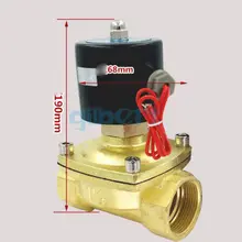 DC12/24 V AC110/220 V 1-1/" BSPP 22 W нормально разомкнутый поры 40 мм латунь газойль воды электромагнитный клапан