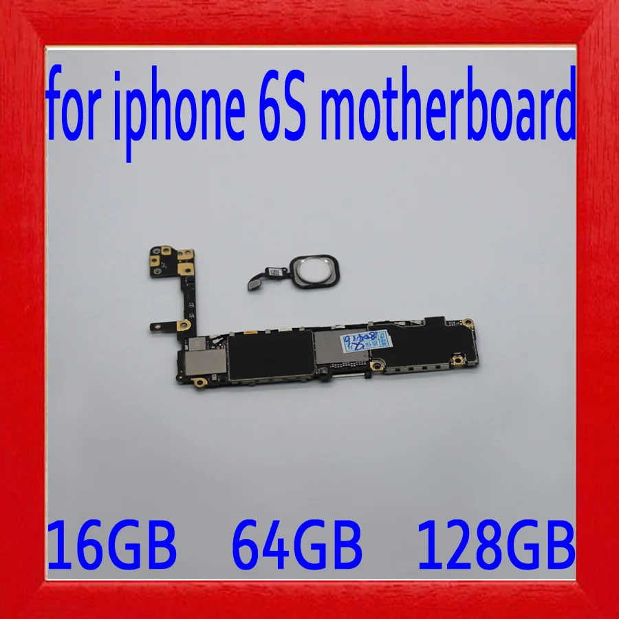 

16GB / 64GB / 128GB for iphone 6S Motherboard with Touch ID,White Original unlocked for iphone 6S Mainboard,Good Working
