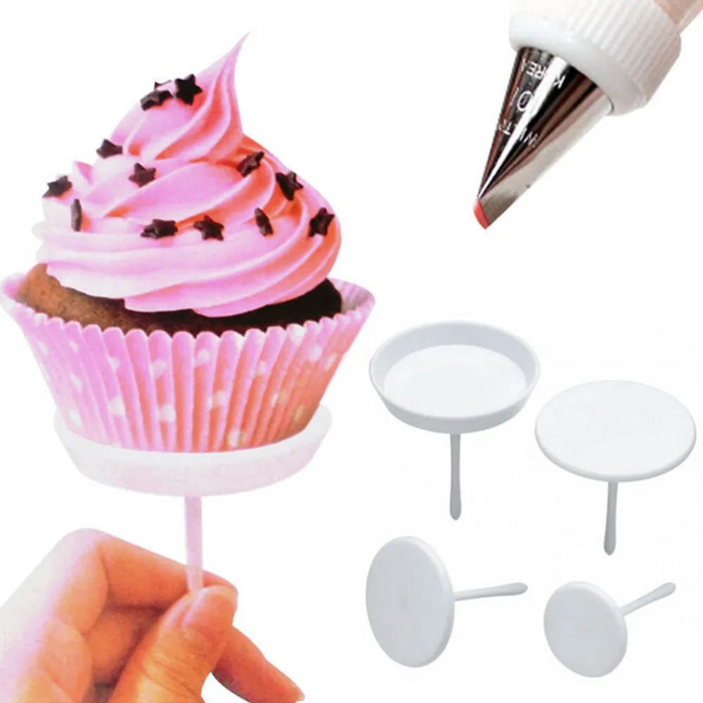 4Pcs Cake Flower Needle Nail Baking Tools Cake Cupcake Stand Icing Cream Decorating Tool