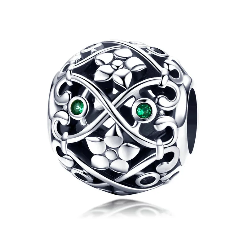 

ABAY Hot Sale Genuine 925 Sterling Silver Tree Leaves Flower Charm Beads fit Original Pandora Bracelet Beads Jewelry Women