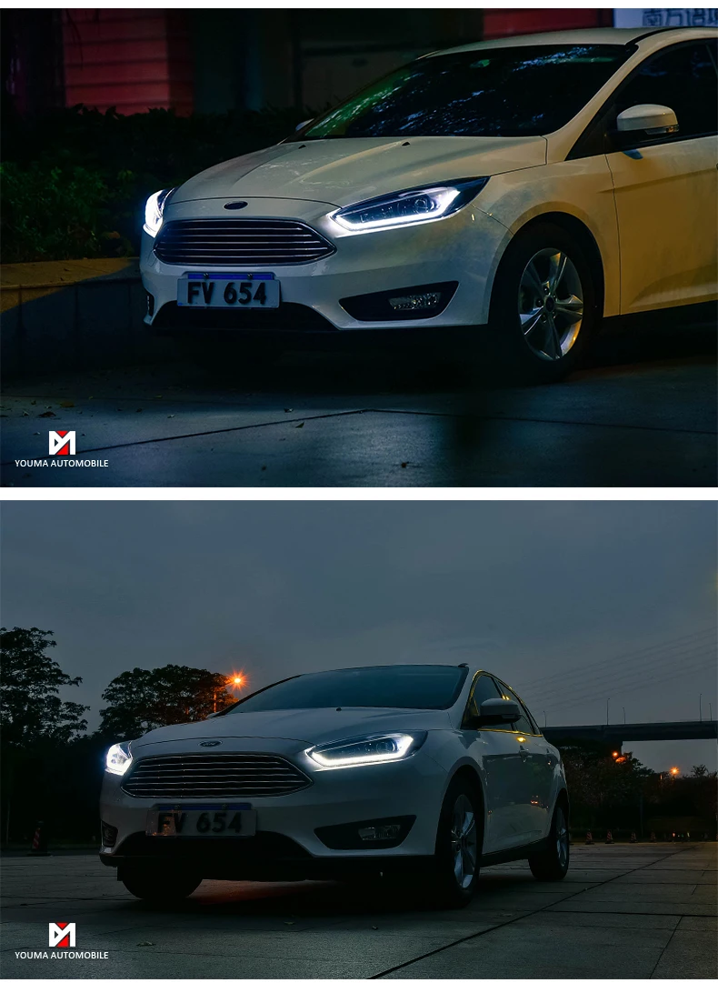 Чехол для автомобиля для Ford Focus головной светильник s светодиодный головной светильник DRL светодиодный объектив фары HID Xenon светильник поворота светильник для бега