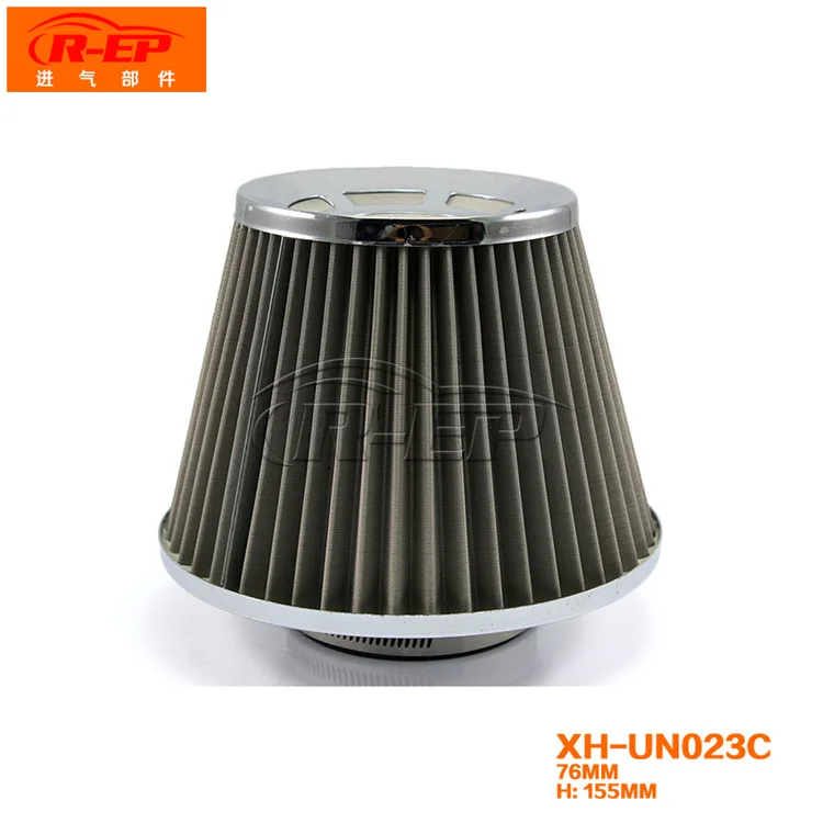 

Aluminum Universal SUV Truck Automobile Air Intake Filter High Flow Washable Reuseable Fuel Economy Upgrade Kit 75 mm Red Color