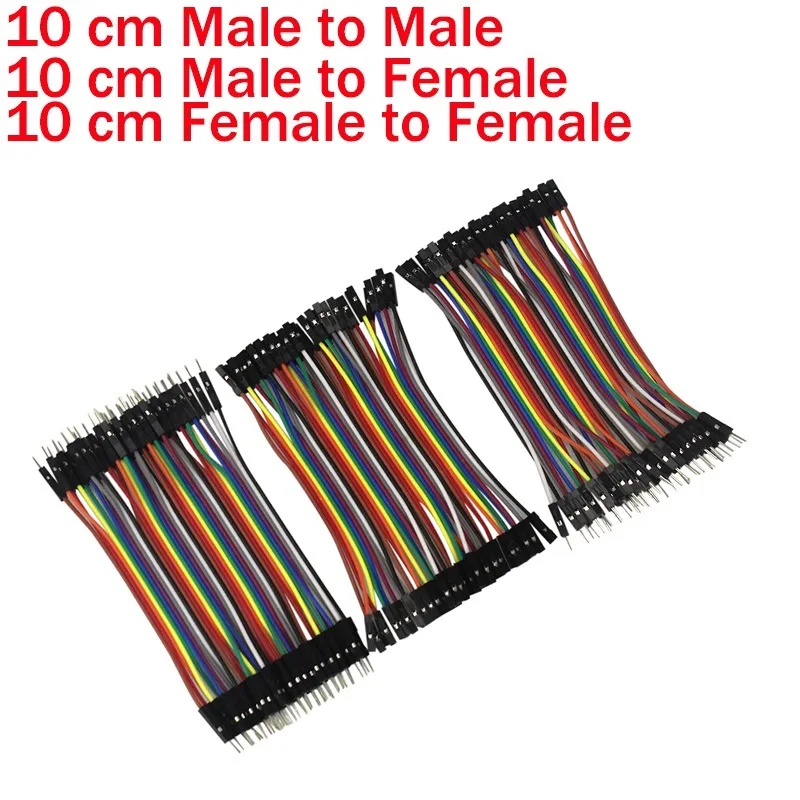 10cm KIT Dupont line 120 шт. 10 см мужской женский и Женский Соединительный провод Dupont кабель для Arduino DIY KIT - Цвет: 10cm KIT