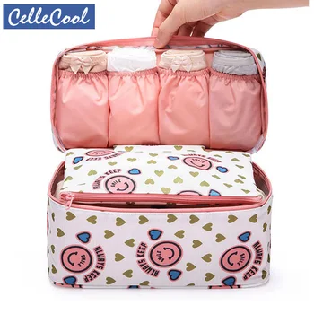

CelleCool High Quality Makeup Bag Travel Bra Underwear Organizer Bag Cosmetic Daily Supplies Toiletries Storage Bra Bag case