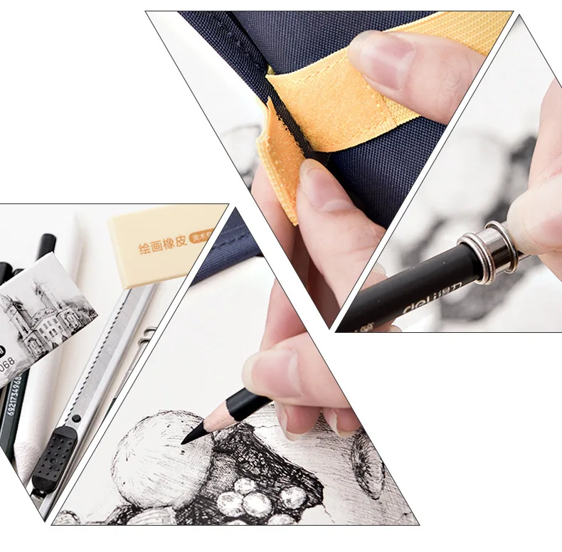 Peças por Conjunto de Lápis Profissionais com Arte Esboço Conjunto Iniciante Pintura Desenho Ferramentas Estudantes Suprimentos Adulto 27 Mod. 200087 11 conjunto iniciante pintura desenho ferramentas estudantes profissionais