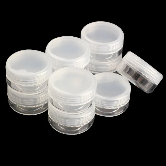 

High quality Transparent 10Pcs 10g Storage Case Plastic Empty Box for Nail Art Bead Gems