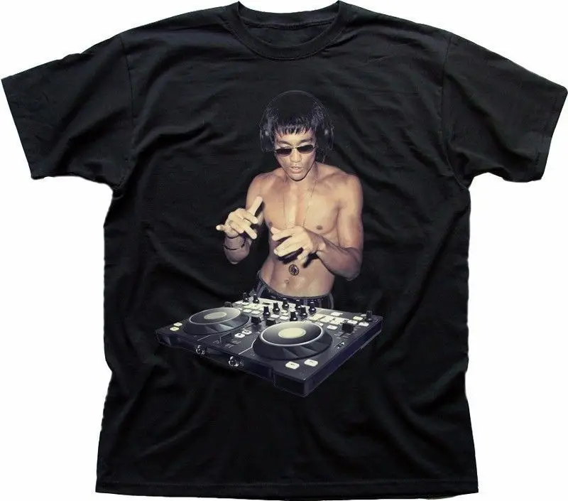 Брюс DJ ли рейв KUNG-FU карате Jun-fan черная футболка FN9272 крутая Повседневная для мужчин