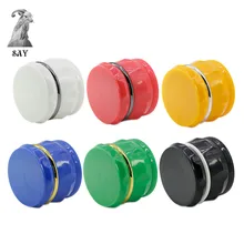 SY 6 Цвет Пластик двойной Цвета 4 Запчасти барабан-Форма травы измельчитель табака Диаметр 60 мм специй устройство для измельчения, курение аксессуары