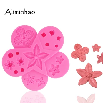 

B1328 Flower Mold Fondant Cake Decorating Tools Cake Silicone Molds Gumpaste Chocolate Candy Clay Moulds