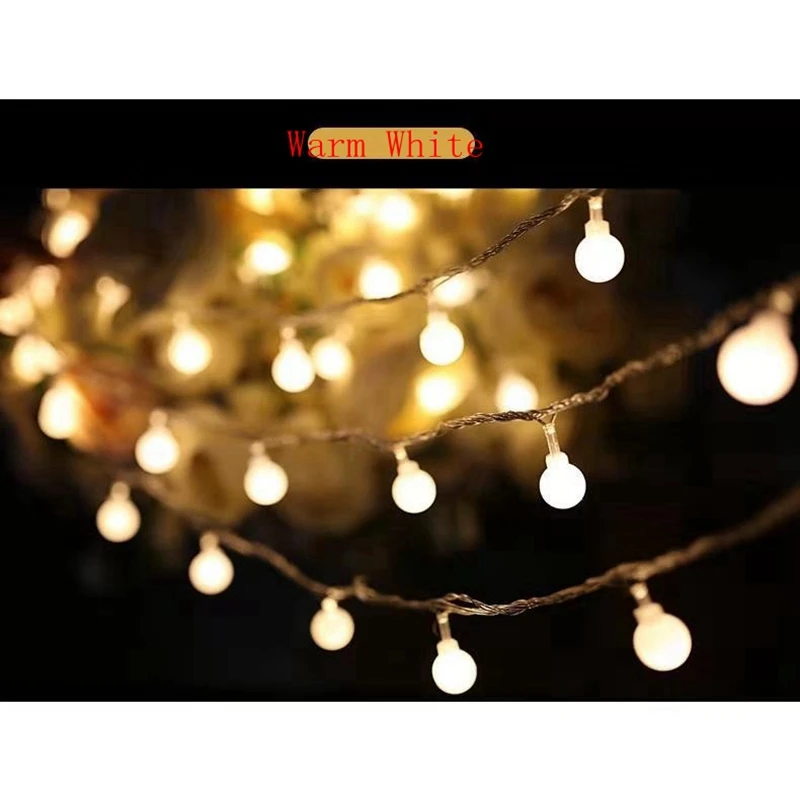 Battery powered 1M 2M 3M 5M 10M 20M fairy flower ball LED string Christmas holiday wedding  garland    winter party decorations