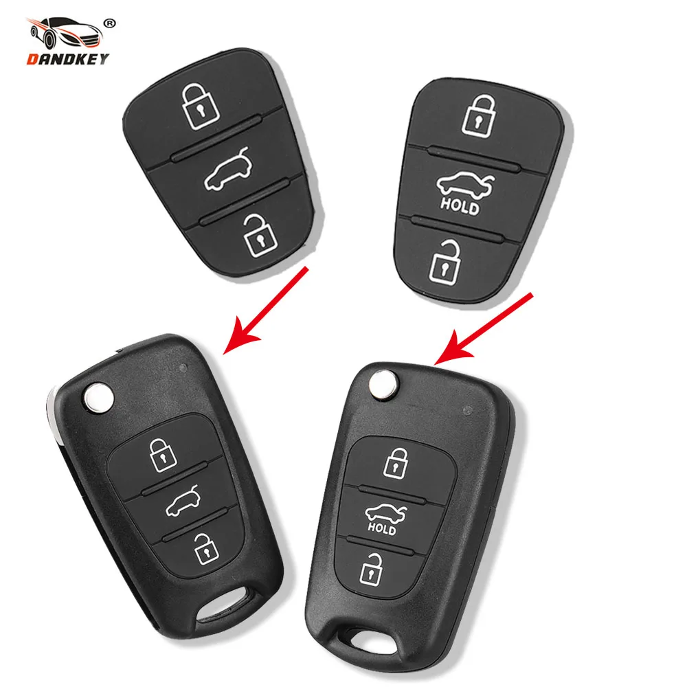 Чехол книжка Dandkey для Hyundai I10 I20 I30 IX35 3 кнопки с дистанционным управлением Kia K2 K5 Rio