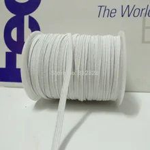 50 Meters 1/8" 3mm #1 White Skinny Elastic Bands