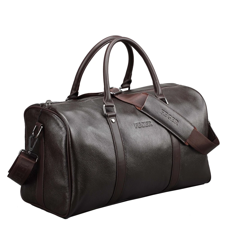 Fashion Genuine Leather Travel Bag Men Large Carry On Luggage Fashion Genuine Leather Travel Bag Men Large Carry On Luggage Duffle Overnight