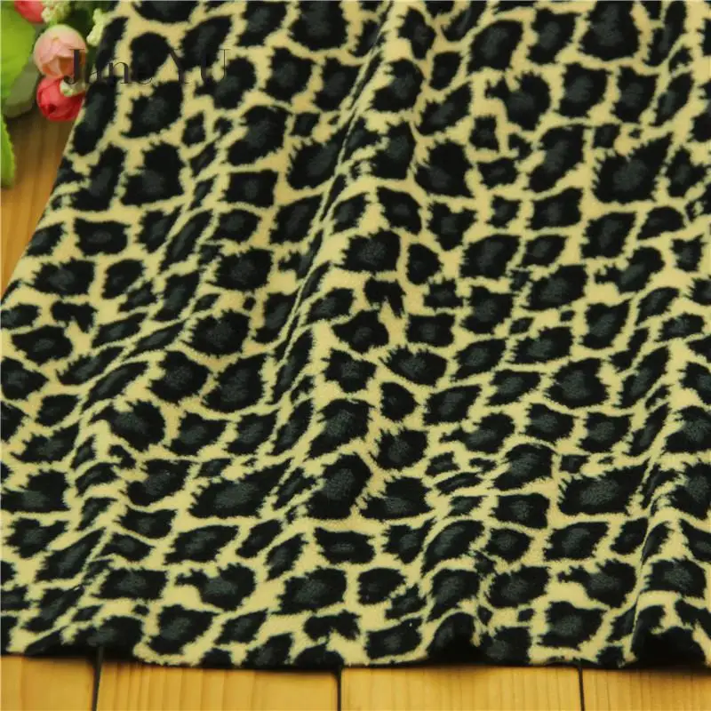 JaneYU Ультра-мягкий флисовый весенне-осенний жакет на молнии пижамы льняное постельное белье рисовая желтая леопардовая зернистая флисовая ткань
