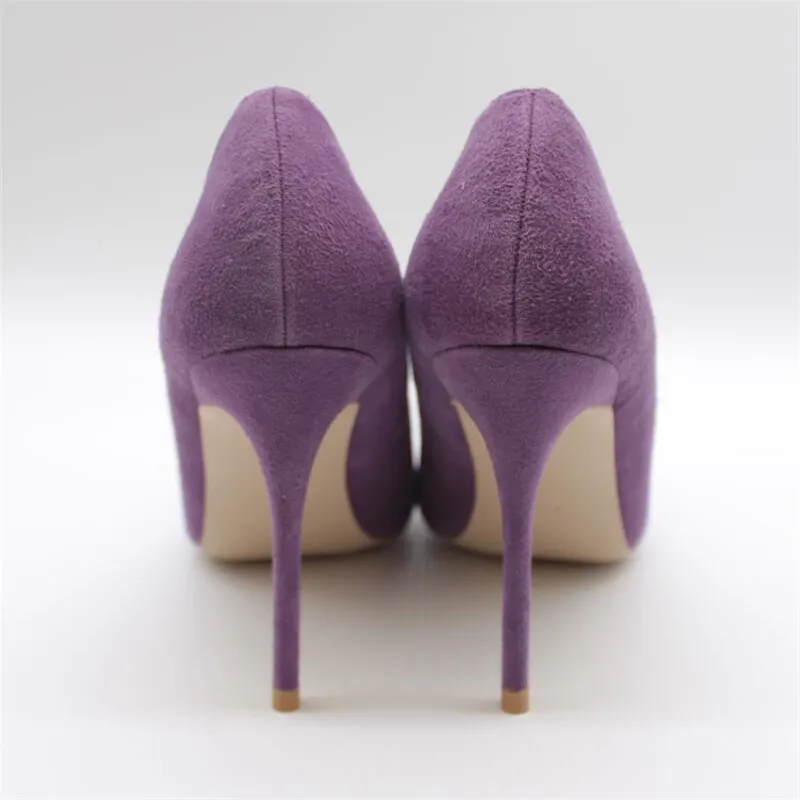 Zapatos La Señora Altos Púrpura Envío Pointy 43 Estilete 8 10 Suede Tacones Alto Manera 12 Toe Bombas Tacón De Mujeres Size33 Cm 7B4pq