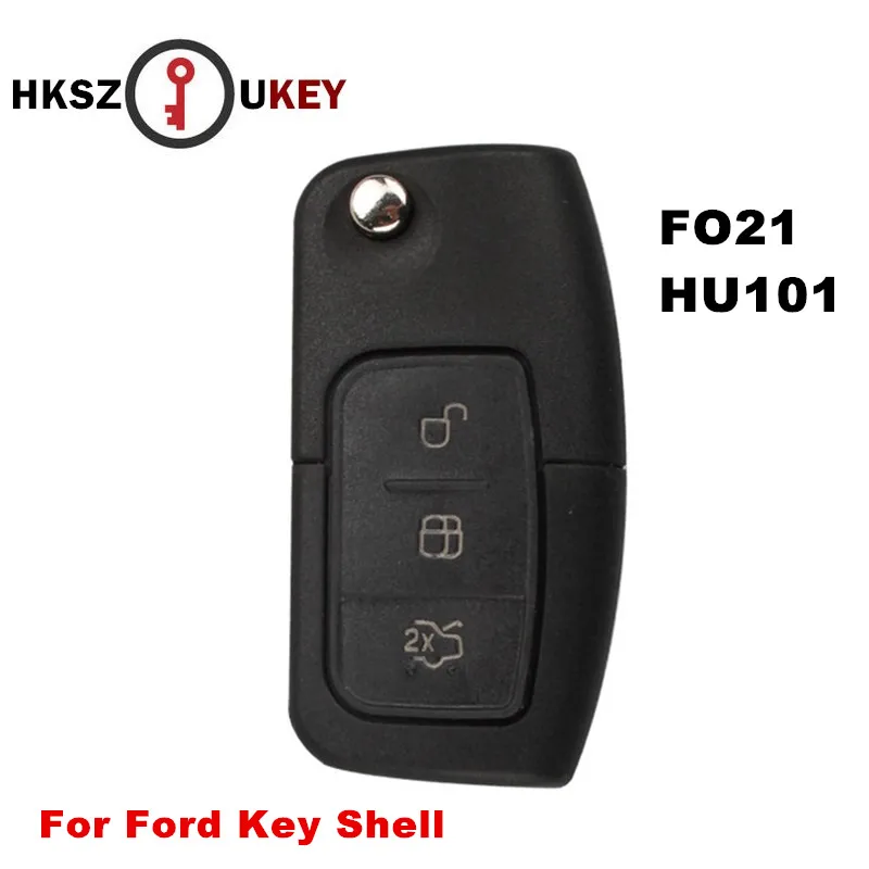 

HKSZUKEY Brand New Flip Folding Remote Key Shell for FORD Focus Fiesta C Max Ka Key Case 3 Button key shell Best Quality
