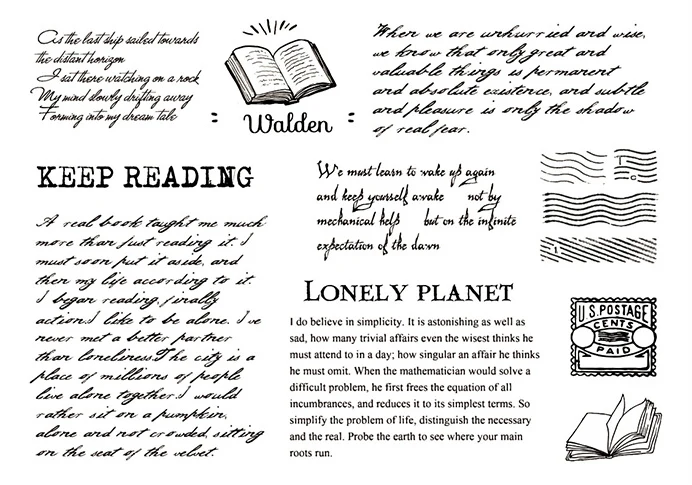 

ZFPARTY Keep Reading Transparent Clear Silicone Stamp/Seal for DIY scrapbooking/photo album Decorative card making