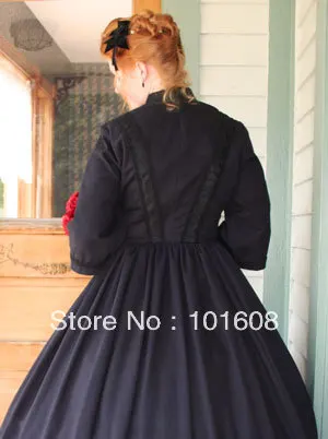 1860 S викторианской корсет готический/Гражданская война Southern Belle бальное платье Хэллоуин платья США 4-16 v-1247
