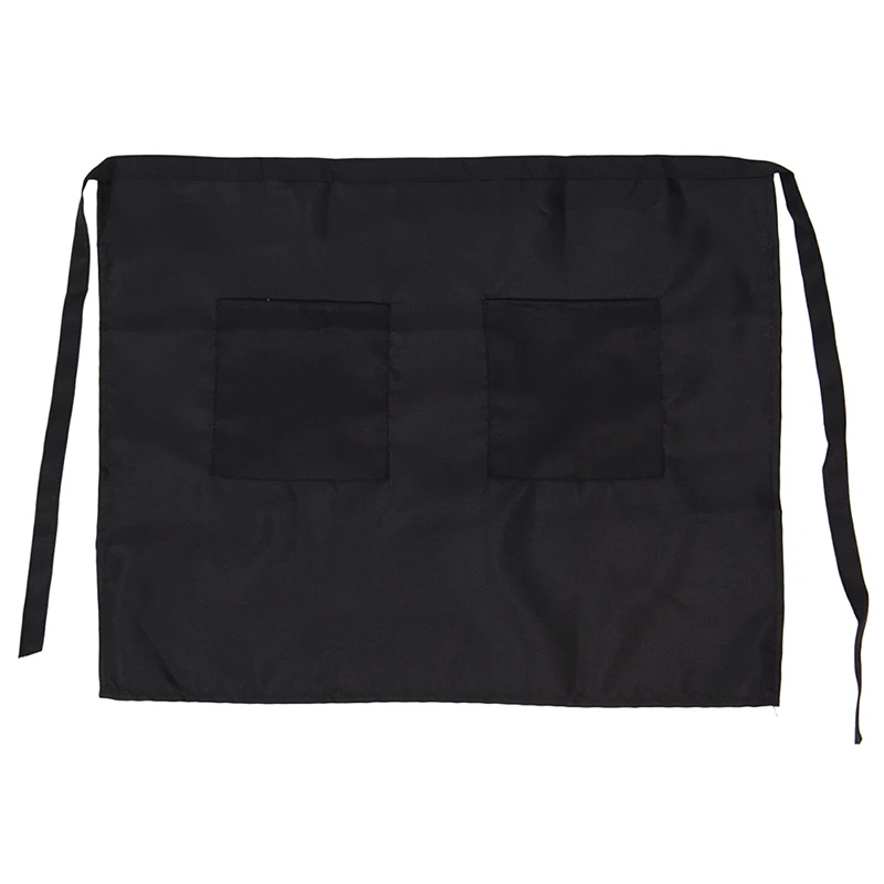 

Cotton Half Waist Apron Bow Short Waiter Waitress Pocket Short Half Size Waist Apron Kitchen Pub Bar Restaurant