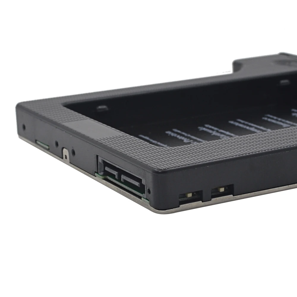 Универсальный Алюминий 2nd HDD Caddy 12 7 мм SATA 3 0 двойной светодиодный индикатор для 2 5